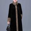 Luxury Faux Mink Fur Coat for Plus Size Women Winter Fashion Mom Outerwear Stand Collar Loose Fit Elegant Jacket