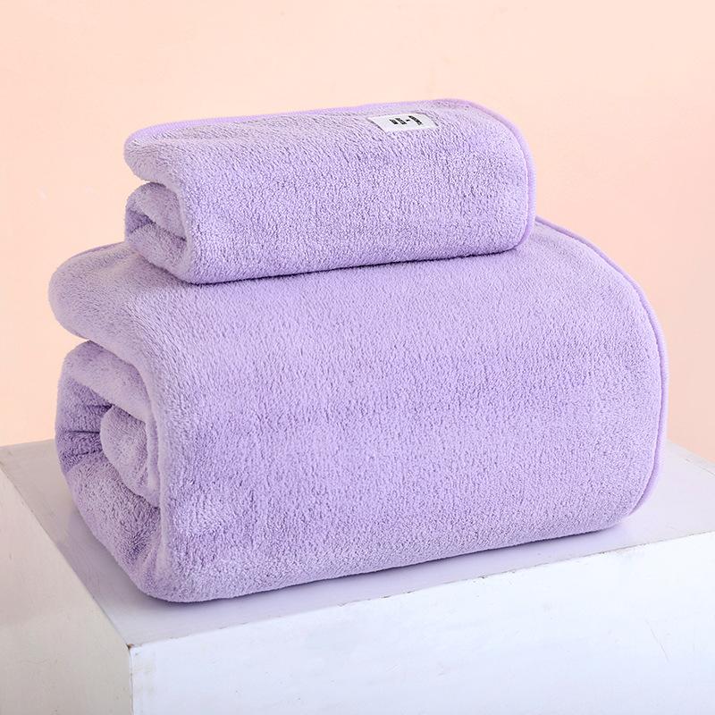 Coral Fleece Bath Towel Pineapple Grid Large Bath Towel Thickened Beach Towel of the Same Style Absorbent Household Adult Bath Towel