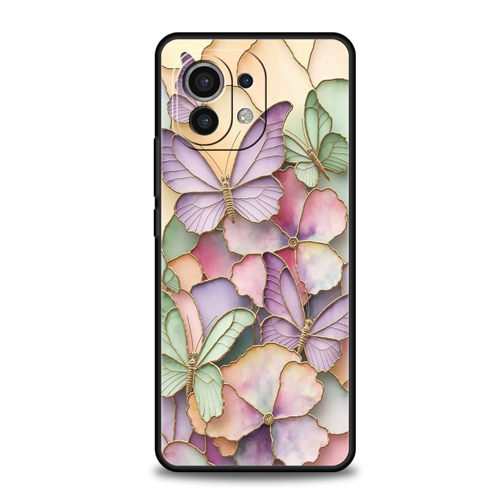

Fashionable Butterfly Flower Pattern Phone Case Cover for Xiaomi Mi 17 15 14 13 12 11 Ultra 15T 14T 13T 12T Pro Lite 5G Soft TPU Xiaomi 13