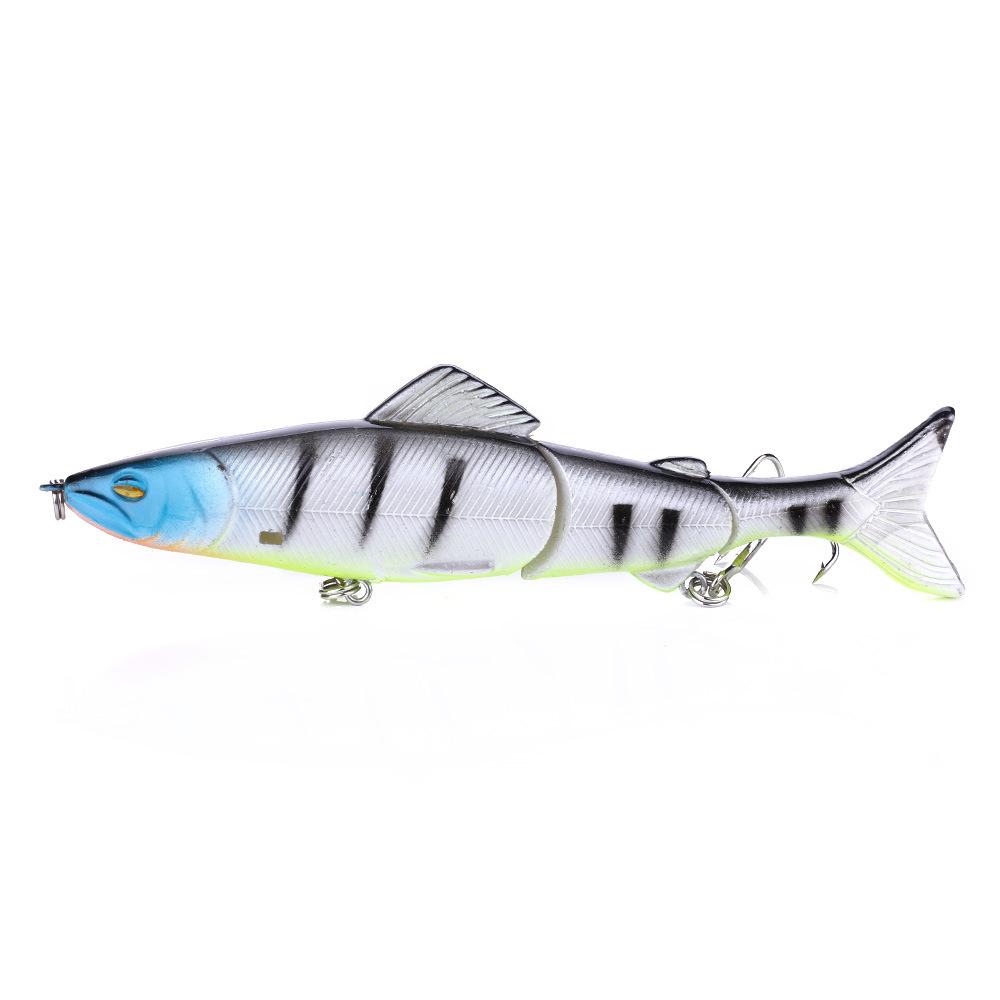 

Luya Bait13CM17GMulti-section Fish4No. Hook Floating Water with Sound Beads Long Casting Simulation Hard Bait Fake Bait Fishing 13CM-17G-4