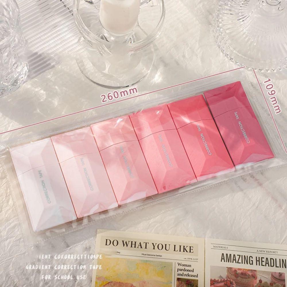 

6Pcs/Set 36m White Out Corrections Tape Japanese Spot Covering Tape Writing Corrector Stationery красный
