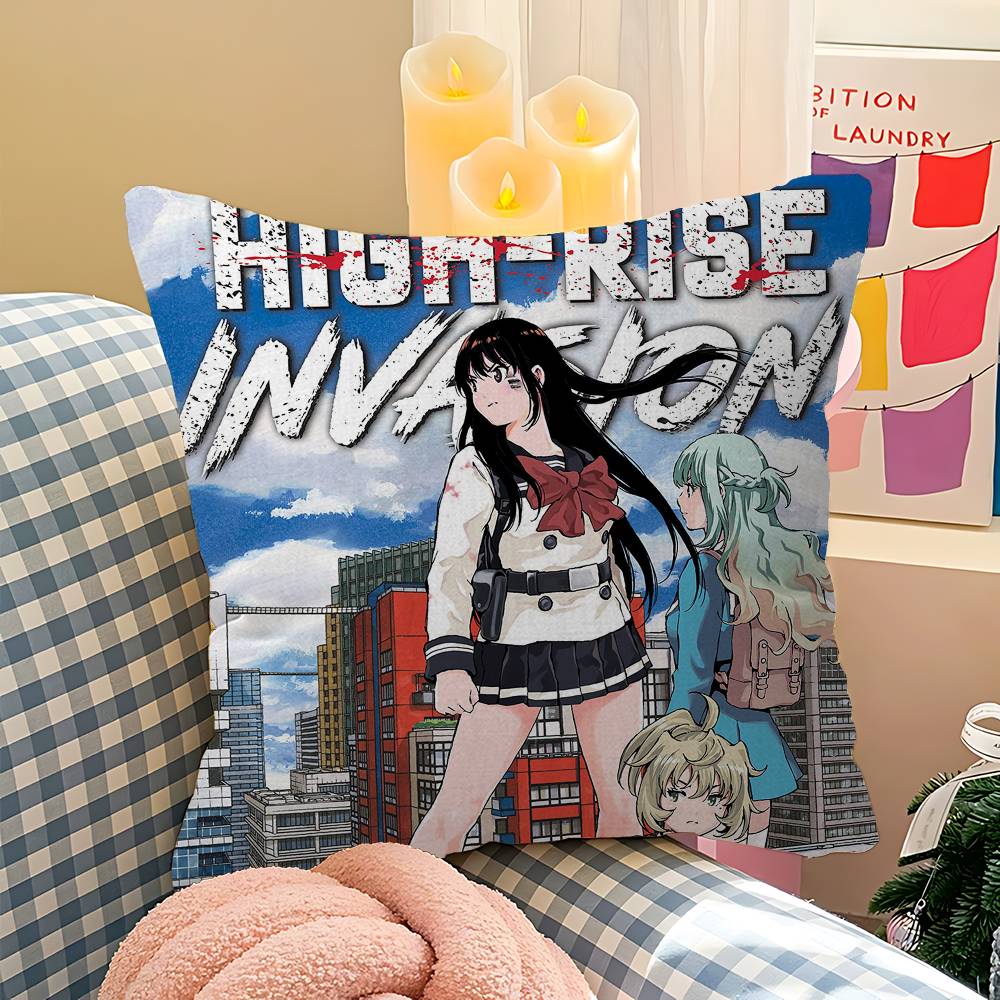 High-Rise Invasion Kissen Geschenke Heim Büro Einrichtung Schlafzimmer Sofa Auto Kissenbezug Hülle 45x45cm
