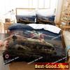 World Of Tanks Bedding set Printed Duvet Cover Pillowcase Single Double Queen Super King Size Sets