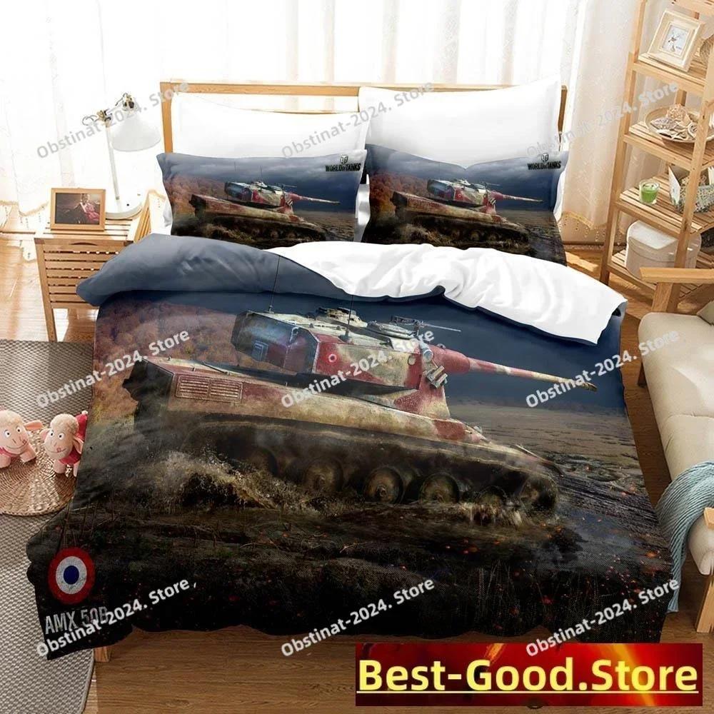 World Of Tanks Bedding set Printed Duvet Cover Pillowcase Single Double Queen Super King Size Sets