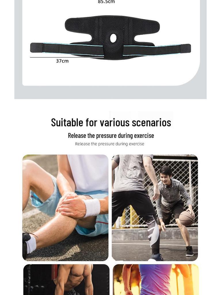 Silicone Non-Slip Knee Brace with Four Springs for Outdoor and Fitness Activities