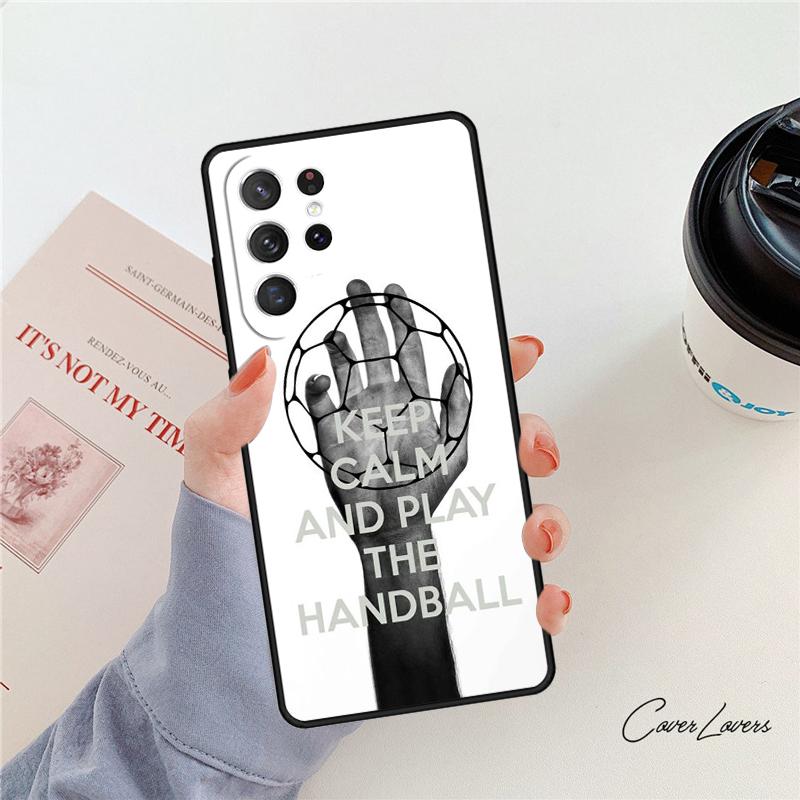 Handball Handballer phone case For Samsung Galaxy S24 S25 S23 S22 Ultra Note 10 20 Plus S20 S21 FE Cover