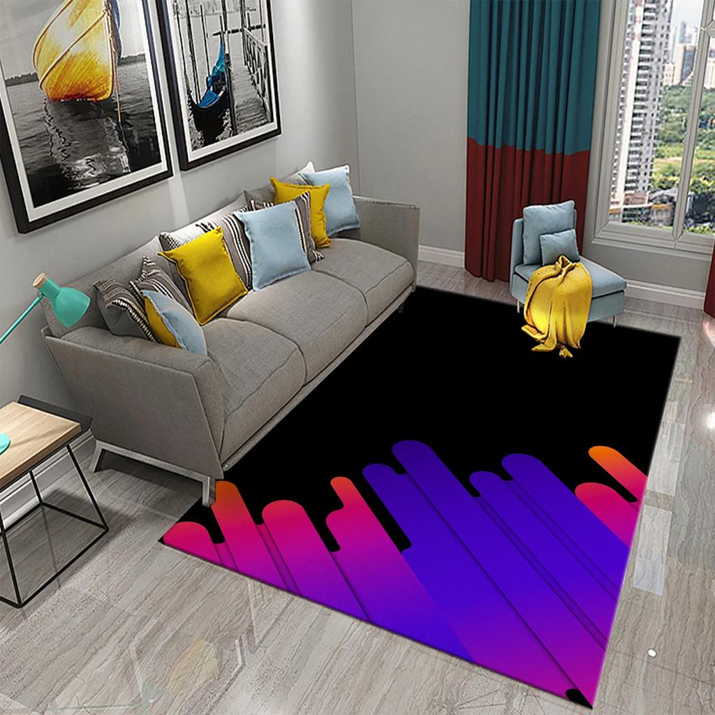 Geometry Carpet Modern Fashion Rug Geometric Art Rectangle Area Rugs for Adult Yoga Mats Living Room Bedroom Flat Mat Door Mat