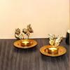 2 Pcs Exquisite Leaf Candlestick Stand Gold Iron Candle Holder Plant Shape Candlestick  Desktop