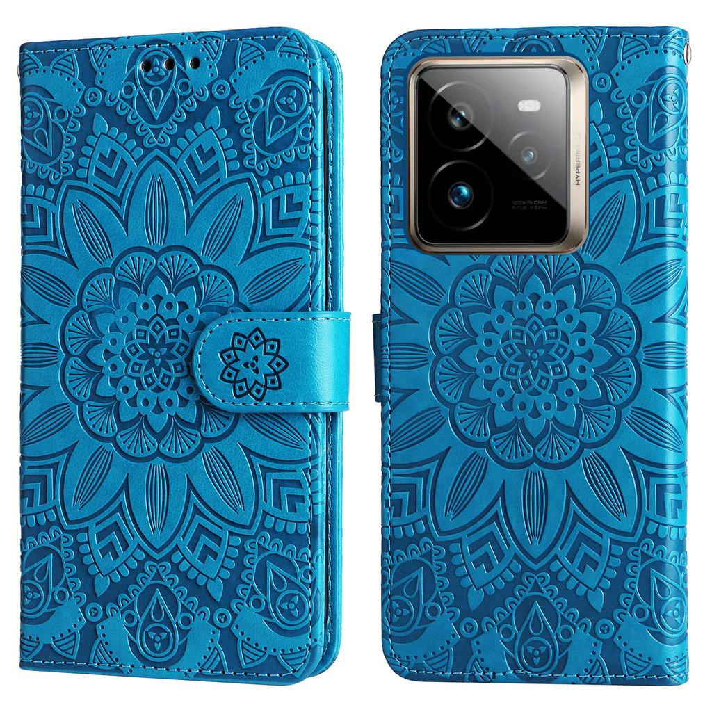 For Realme GT 7 Pro 5G Case Sunflower Imprint Leather Wallet Phone Cover