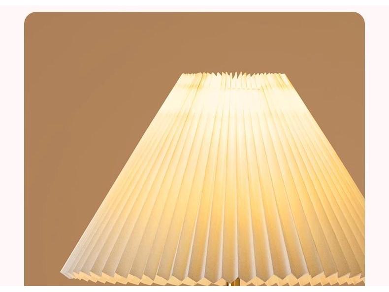 Retro Pleated Floor Lamp for Living Room or Bedroom - Eye-Protective, Luxury, and Simple Design