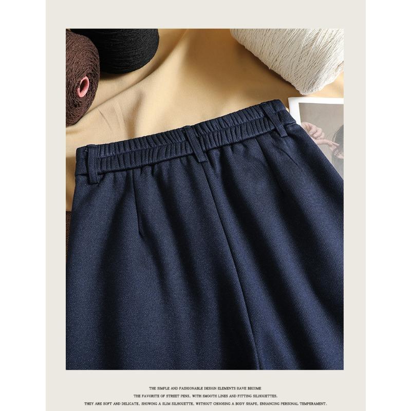 DIMANAF 2025 Autumn Winter Plus Size Women Pants Jeans Denim Blue Lady Long Pants Oversized Loose Casual Bottoms Thick