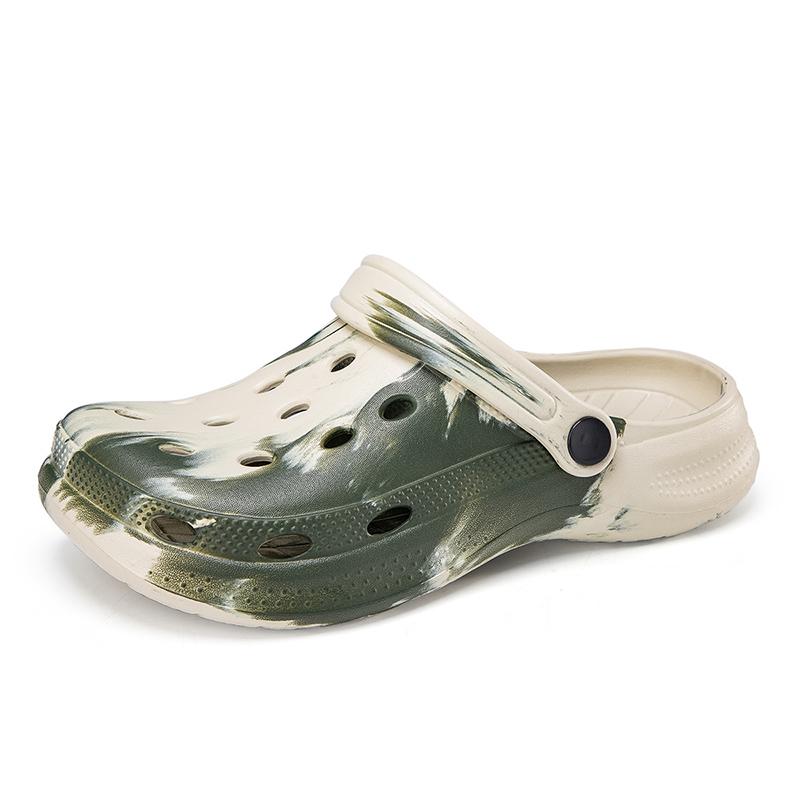 

Летние повседневные сандалии-сабо для мужчин и женщин, камуфляжные тапочки с граффити, садовая обувь для пар, сандалии на платформе, большой размер 47 48 39-40