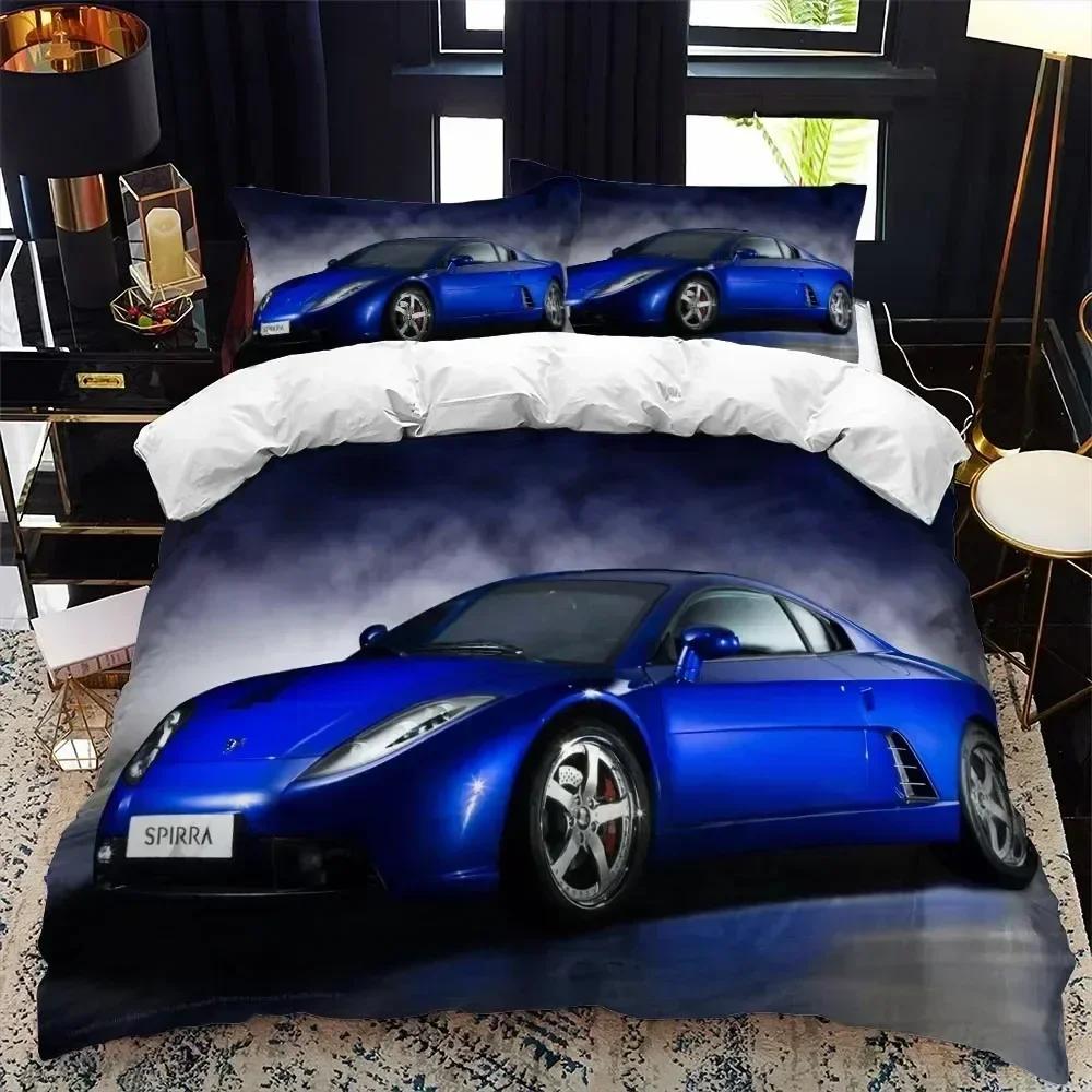 2025 Sports Car Duvet Cover Set Luxury High Quality For 3D Printed Bedding Double Queen King Bedclothes Adults Boys Home Textile