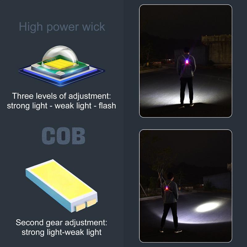 LED Running Vest Running Lights Ultra Bright With Rechargeable Battery 65 Adjustable Beam Angle USB Night Running LED Light