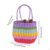 Wicker Bike Basket Rainbow Front Handwoven for Kids, Young Children, Cycles, Tricycles