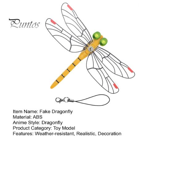 12CM Fake Dragonfly Decoration Weather-resistant Garden Fly Repellent Simulated Cartoon Dragonfly Model Toy Indoor Outdoor 3D Dragonfly Ornament