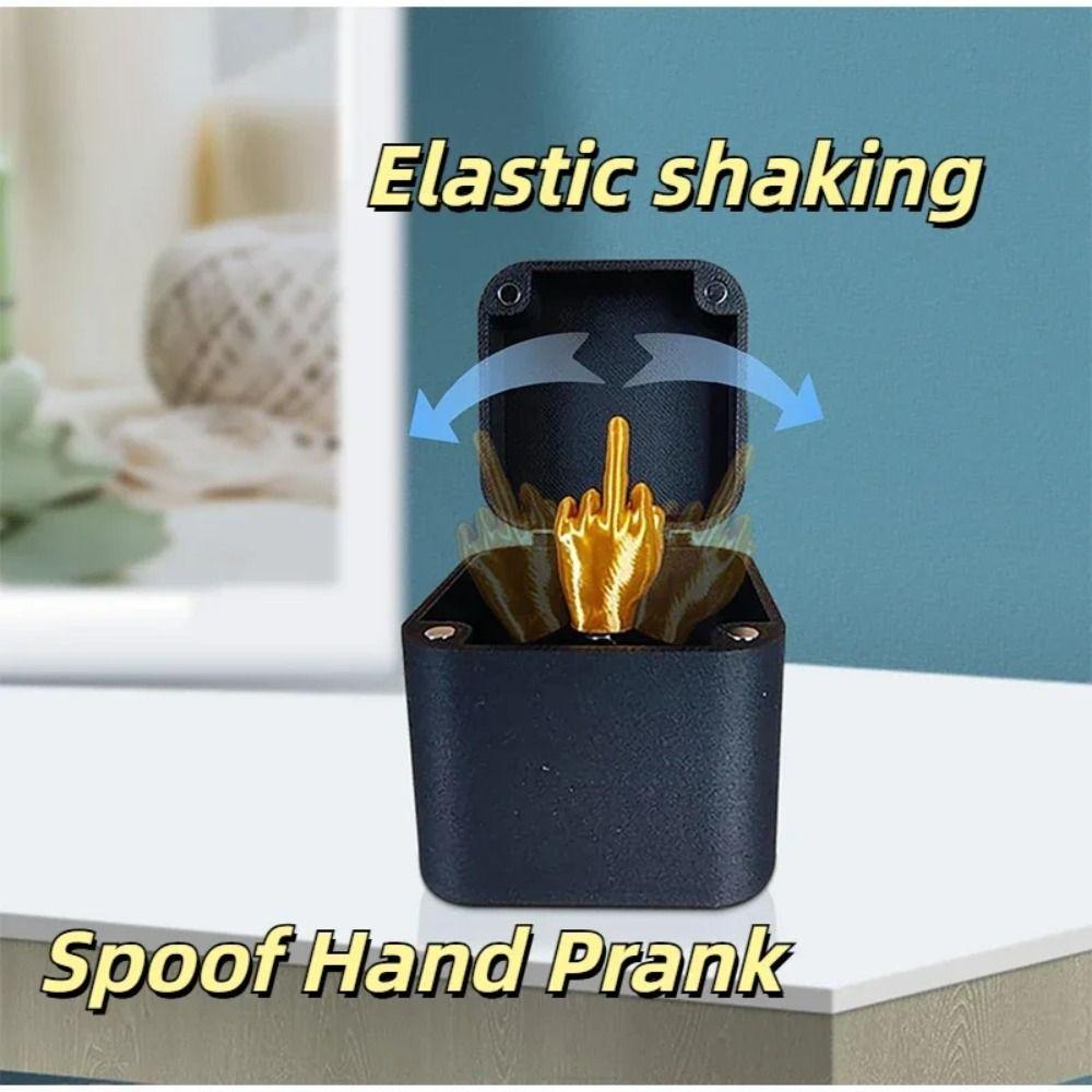 Spoof Hand Christmas Prank Gift Christmas Box Prank Middle Finger  Home Decoration