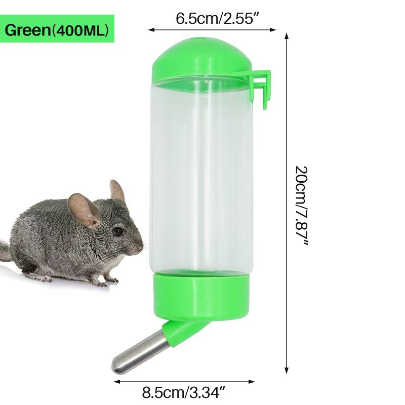 400ml Pet Hamster Drinker Water Bottle Rabbit Hamster Automatic Feeding Device for Small Animals Supplies Pet Drinking Bottles