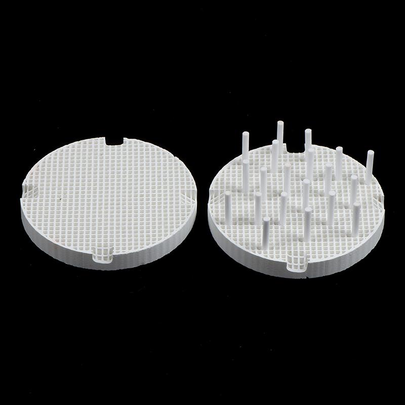 2Pcs Dental Lab Honeycomb Firing Trays With 20Pcs Zirconia Pins Pan Rack Circle
