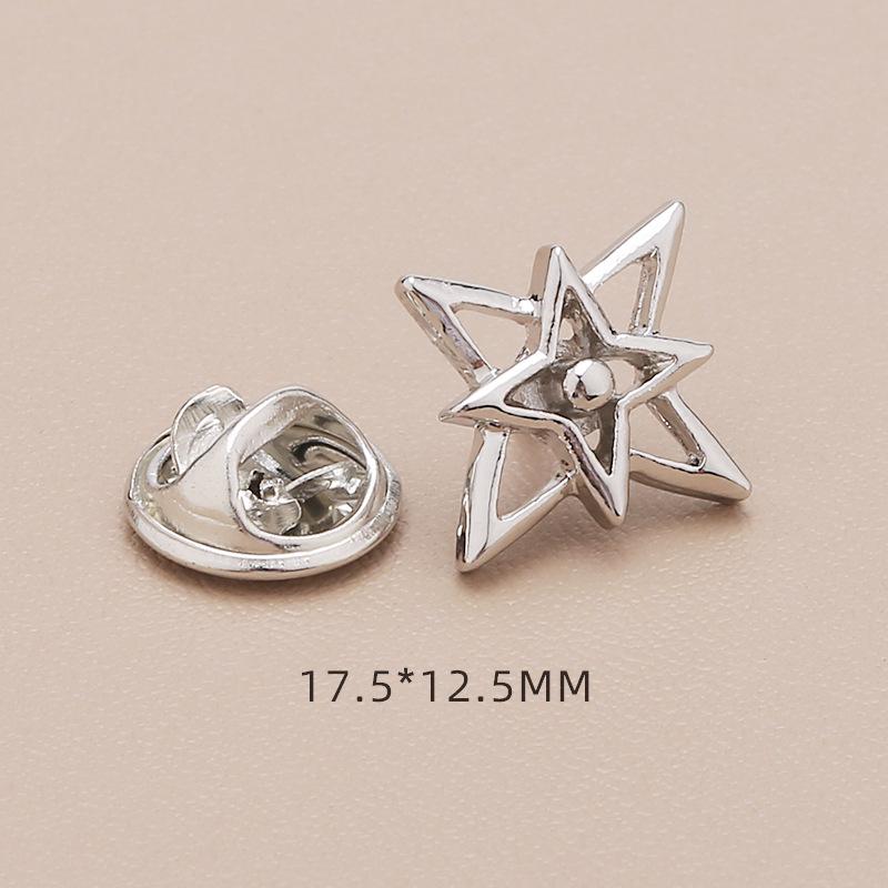 High-End No-Sew Clover Bow Brooch for Shirt Collars