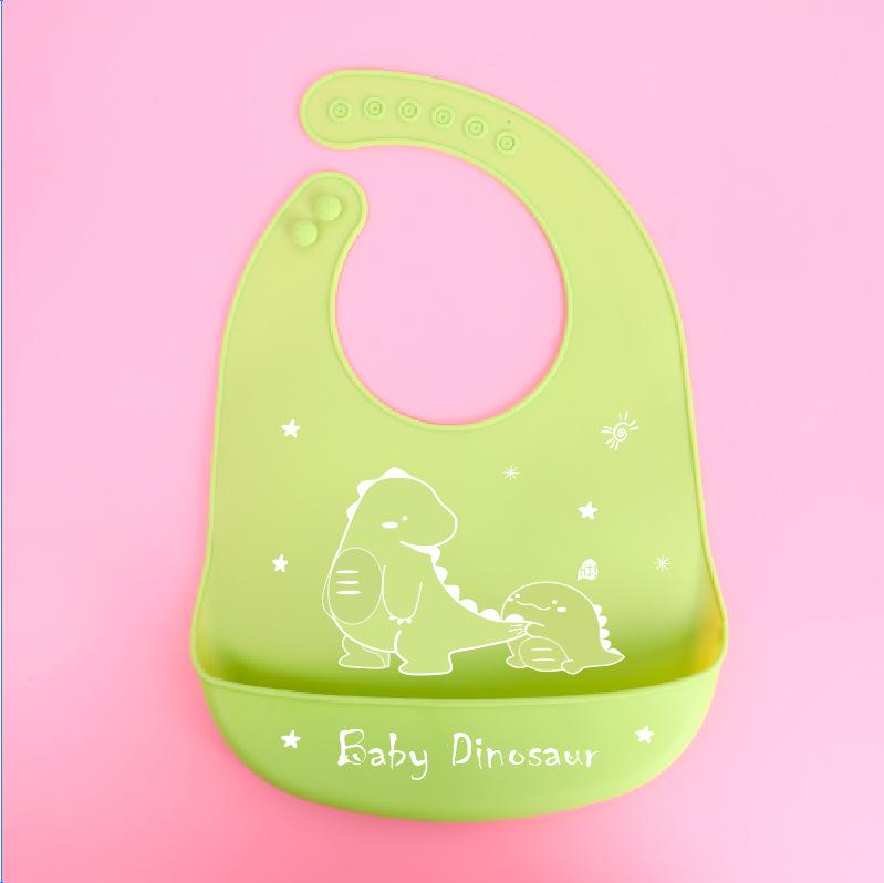 Waterproof Silicone Baby Bib - Large, Wash-Free, Drool & Meal Bib for Newborns and Children