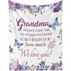 1pc We Love You Grandma, Gift Blanket from Grandchildren To Grandma, Soft, Comfortable And Warm Blanket, Birthday Gift Flannel Blanket for Grandma