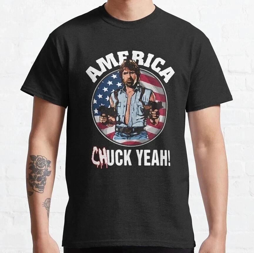 

Hot Chuck Yeah Chuck Norris Gift For Fans Unisex S5XL Shortsleeved men#039s shirt Unisex T-Shirt XL