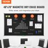 Black Board, 70 x 40 inch Large Chalkboard with Aluminum Frame, Black Boards Dry Erase Includes 1 Magnetic Erase & 3 Dry Erase Markers, Black Surface,