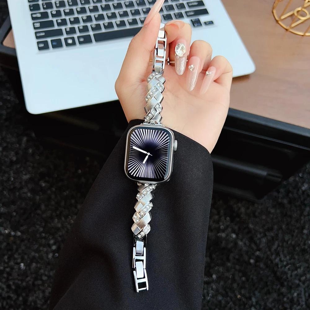 

Гарний ланковий браслет з нержавіючої сталі Для ремінця Apple Watch Серії S10/8/7/6/3/4/5/9 40мм 41мм 38мм 42мм 44мм 45мм 46мм Ремінець 38mm40mm41mm 42mmS10