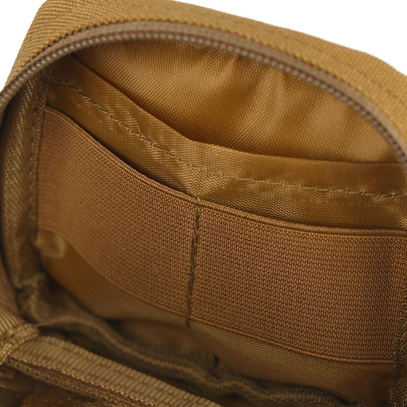 Small Tactical Pouch Micro Utility Molle Pouch Removable Clear Id Pocket Mini Knife Compass Flashlight Card Storage Bag Belt