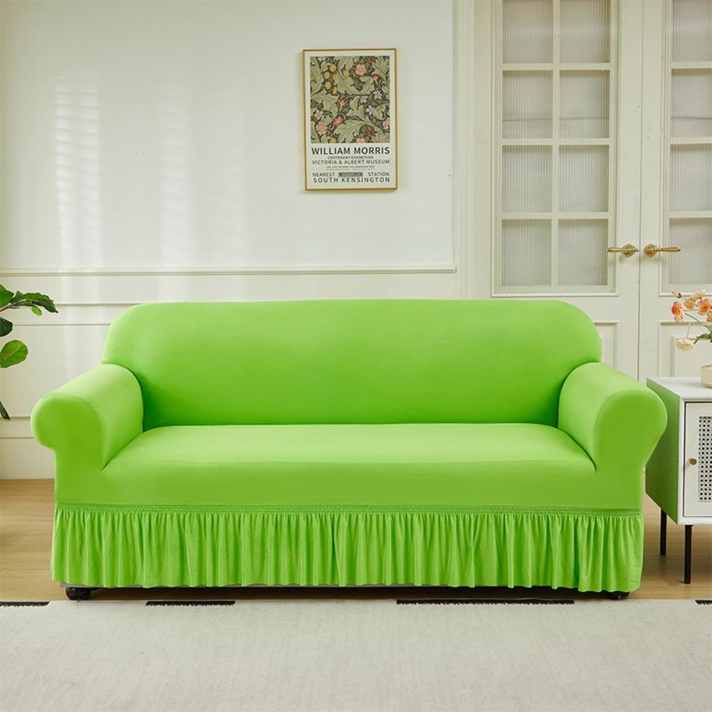 Full Cover Sofa Slipcover Stretchable Couch Cover with Skirt Home Decor Living Room Furniture Protector