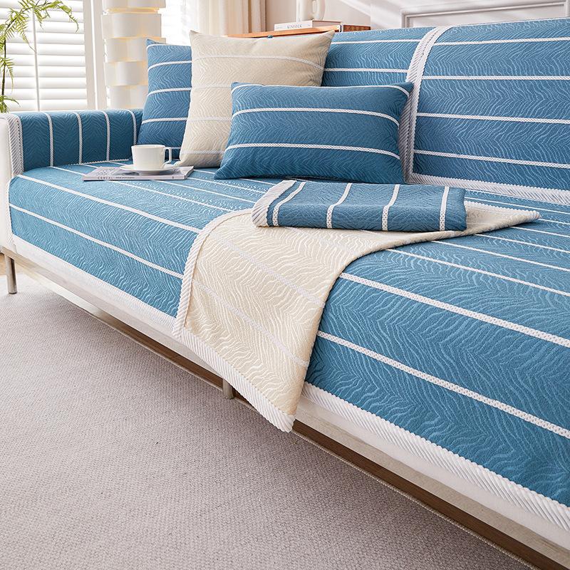 Light Luxury Anti -Slip Off -White Sofa Cushion For All Seasons New Living Room Simple Dust -Proof Sofa Armrest Cover Thickened