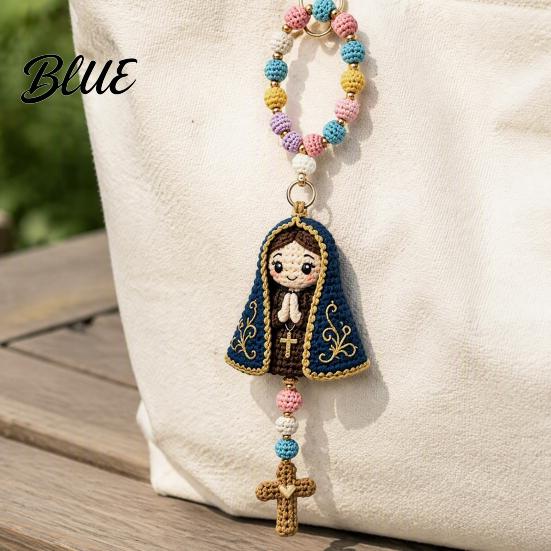 Crochet Backpack Charms Pigeon Kits Handmade Women Keychain Kit DIY Faith Angel Heart Adults Keychain