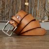 3.8CM Pure Cowhide High Quality Genuine Leather Belts for Men Brand Strap Male Pin Buckle Jeans Cowboy Cintos Luxury Designer