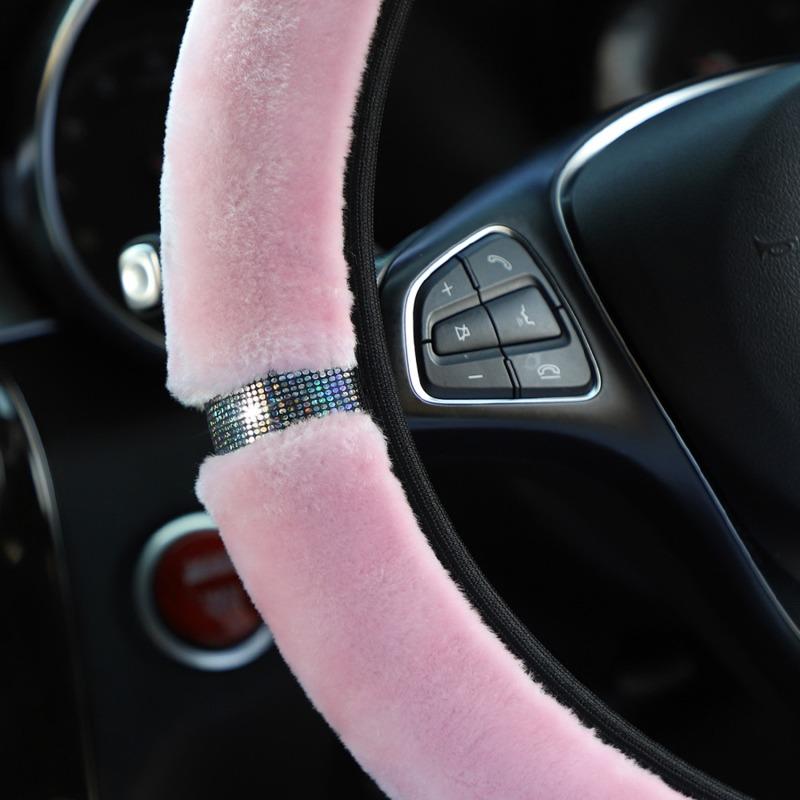 Automobile Plush Steering Wheel Cover Without Inner Ring Elastic