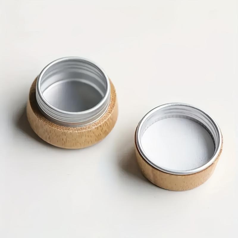 5G Mini Bamboo Cosmetic Container Cream Bottle Lip Balm Makeup Skincare Container Refillable Lotion Jar Empty Cosmetic Box