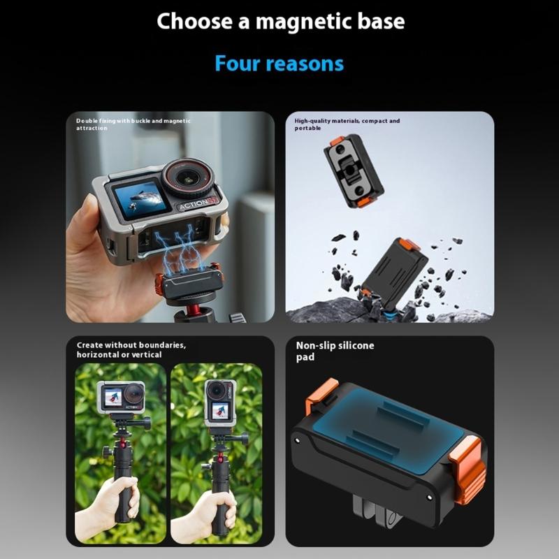 Universal Camera Mounting Base Tool Easy Quick Detach Camera Base Travel Photography Gear for Action 5pro/4 Use