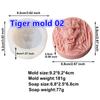 3D Relieff Tiger Ulvehode Modellering Såpeform Dyr Silikonform DIY Duftsåpe Håndlagde Gips Håndverk Hjemmedekorasjon