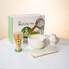 5/8Pcs Ceramic Matcha Bowl Set Reusable with Pouring Spout Green Tea Brewing Cup Japanese Matcha Set