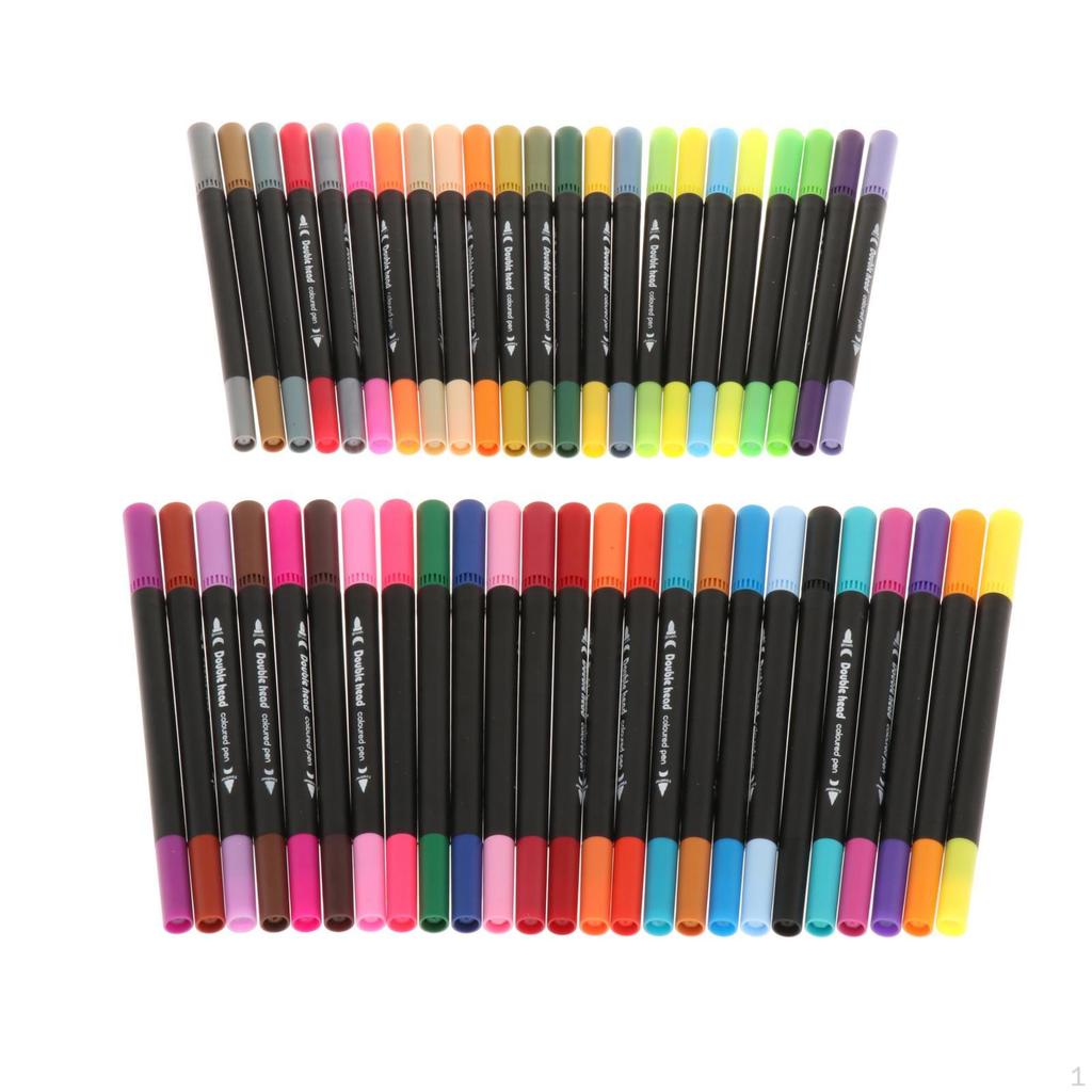 Double Tip Brush Pen Set for Watercolor, Acrylic Painting Pens, Color Marking Pens Artist, Craft