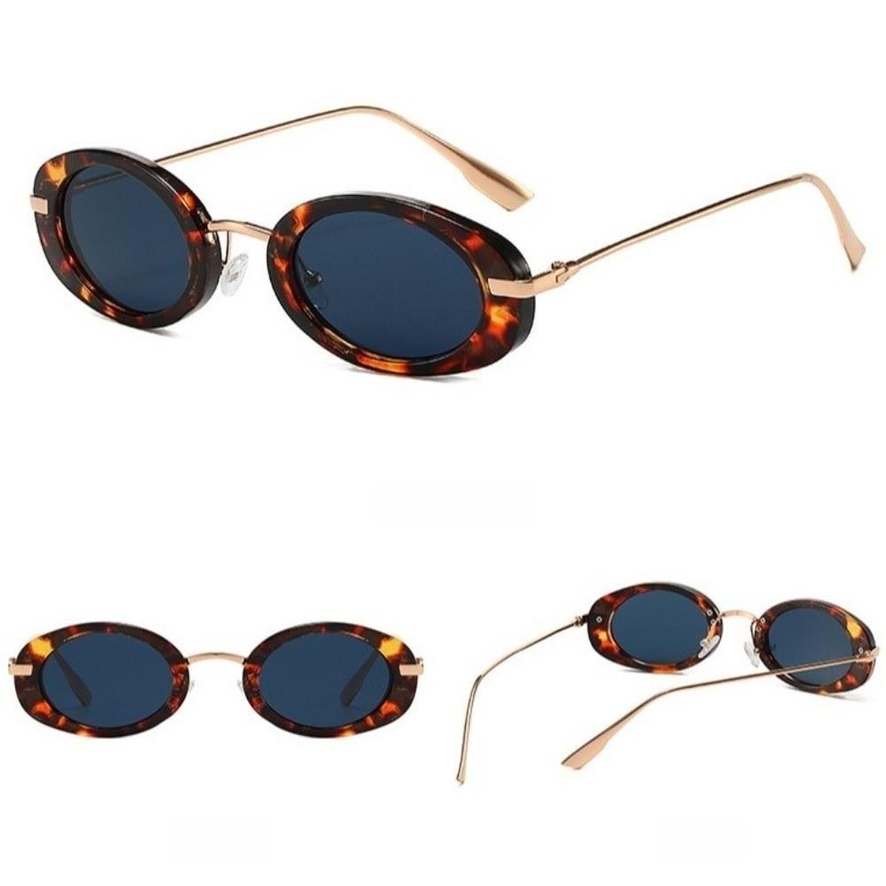 Classic Trendy Fashion Sunglasses Vintage UV Protection Sunglasses Retro Oval Sunglasses  Women Use