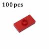 100PCS 15573 3794 1x2 with 1 Stud Plate Board Parts Building Block Assemble Particles Compatible with Changeover Creative Bricks