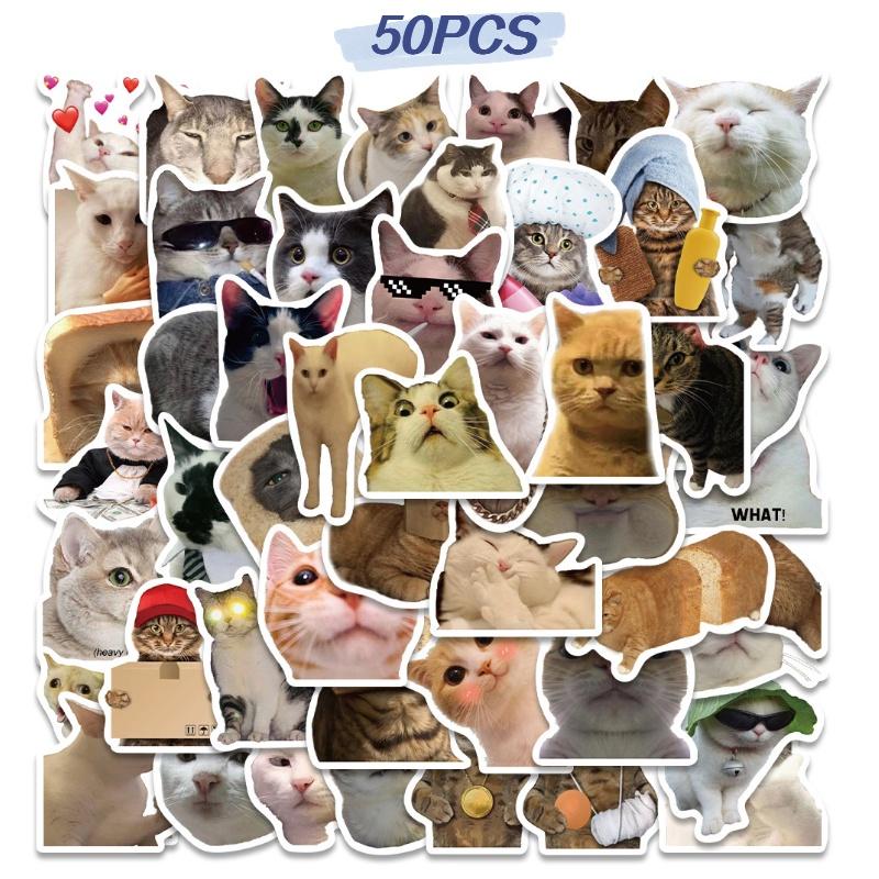 Adorable Cat Graffiti Decals 50 Stickers For Laptops Suitcases Toys And Phones. Waterproof!