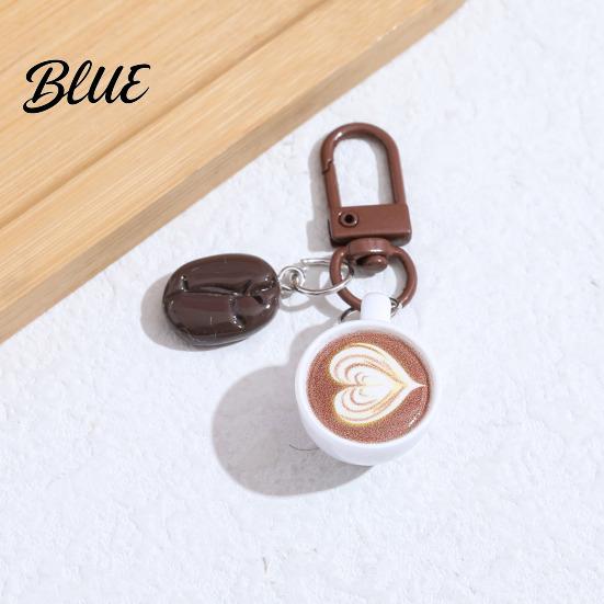 Schattige Koffie Sleutelhanger Mok Sleutelhanger Creatieve Hanger Mini Latte Art