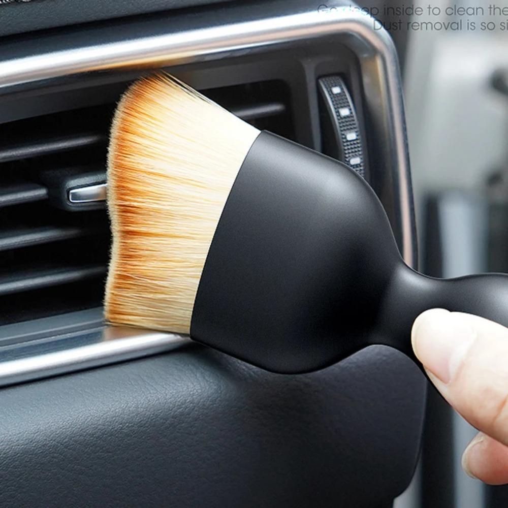 Čistění větracích otvorů auta Měkký kartáč s pouzdrem Nástroj na čištění interiéru auta Umělý kartáč na auto Odstraňování prachu z autoštěrbin Detailing auta