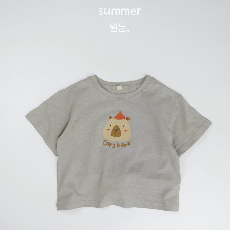 Kids Cartoon Printed Short Sleeve Pullover T Shirt For Boys And Girls 80cm
