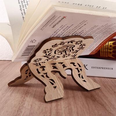 1Pcs Wooden Quran Islamic Muslim Ramadan Eid Al-Fitr Display Stand Book Shelf Home Decoration Book Stand