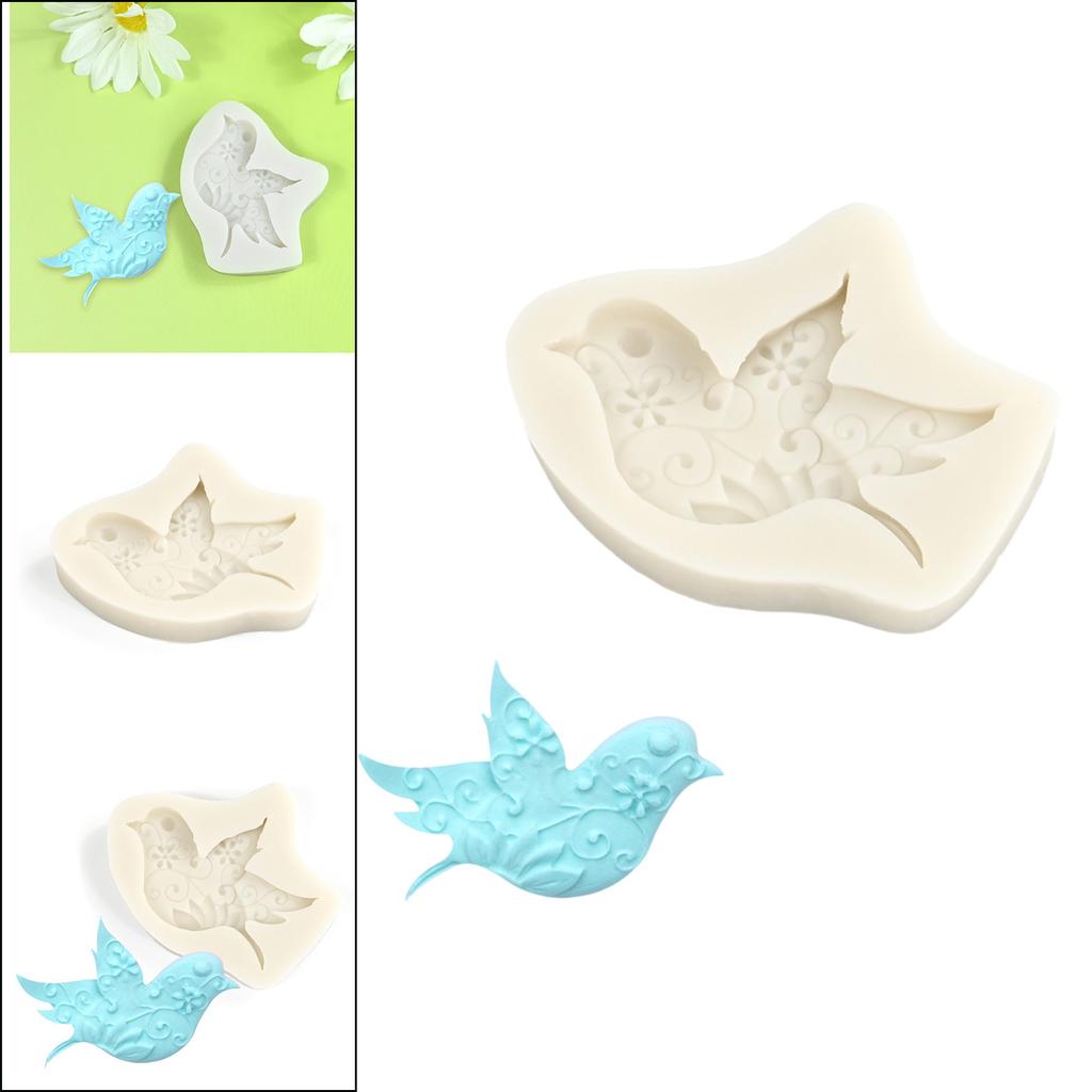 Bird Pattern Silicone Molds Making Fondant Cake Molds Decorating Baking Tool for Making Chocolate Fondant Dessert