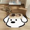Absorbent Mud Pet Feeding Mat Cartoon for Cats and Dogs Non Slip Waterproof Placemat for Indoor Mealtime