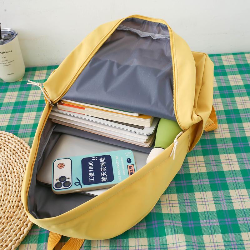 Four-Piece Backpack Set Campus Schoolbag Middle School Students' Light Large Capacity Computer Bag